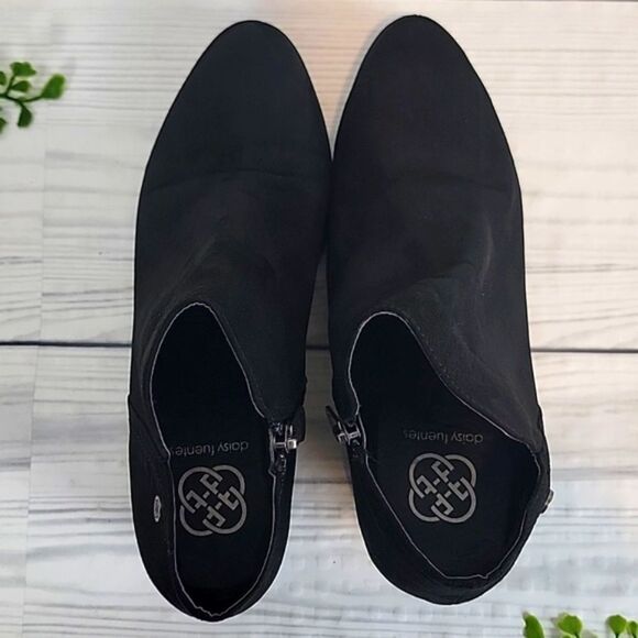Daisy Fuentes Wrena Ankle Booties Black Faux Suede Womens Size 7M - Picture 5 of 9
